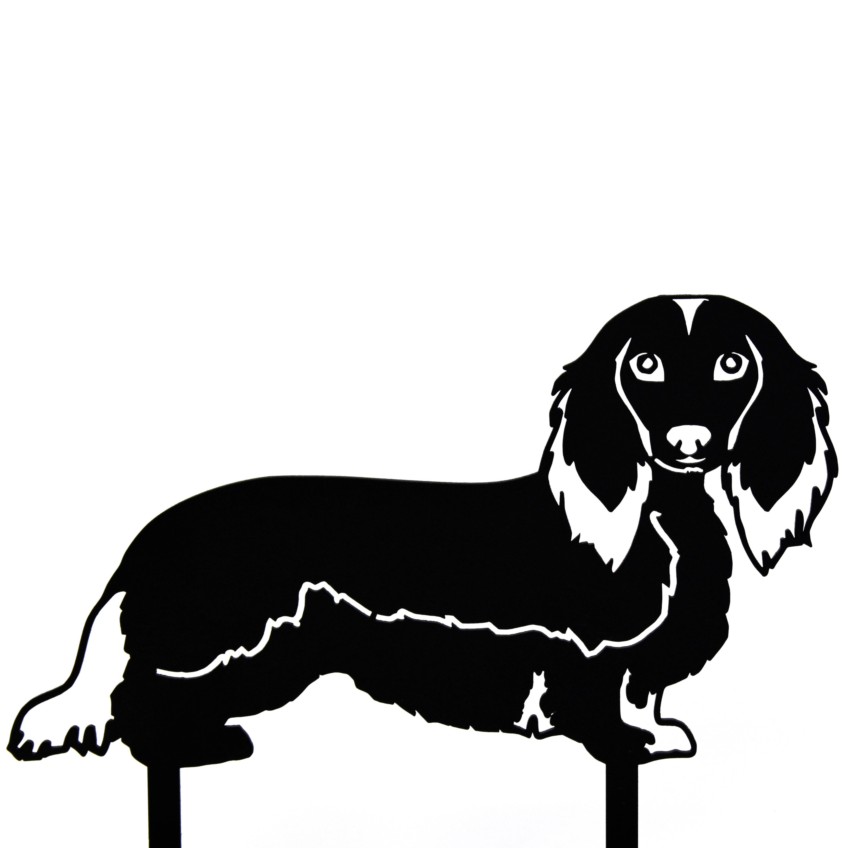 Metal Longhaired Dachshund Silhouette