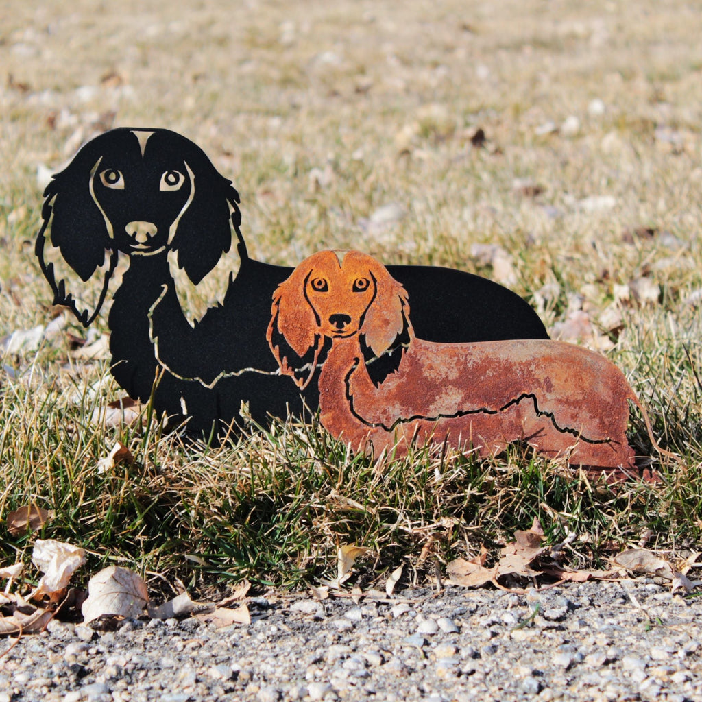 Metal Longhaired Dachshund Silhouette