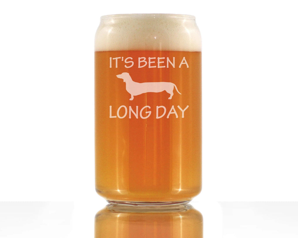 Long Day Dachshund Beer Can Pint Glass