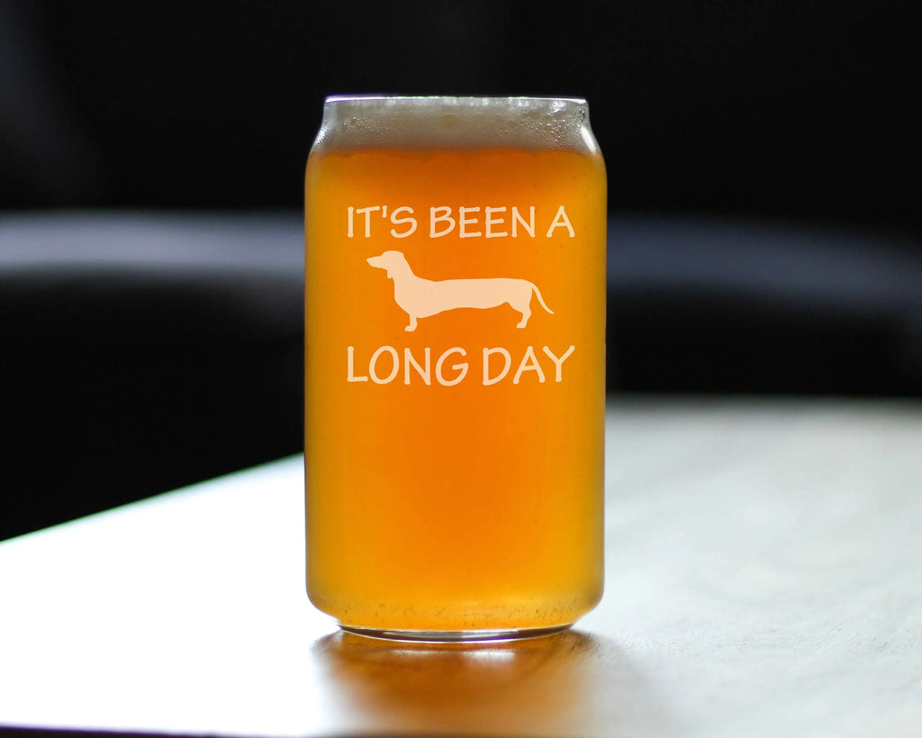 Long Day Dachshund Beer Can Pint Glass