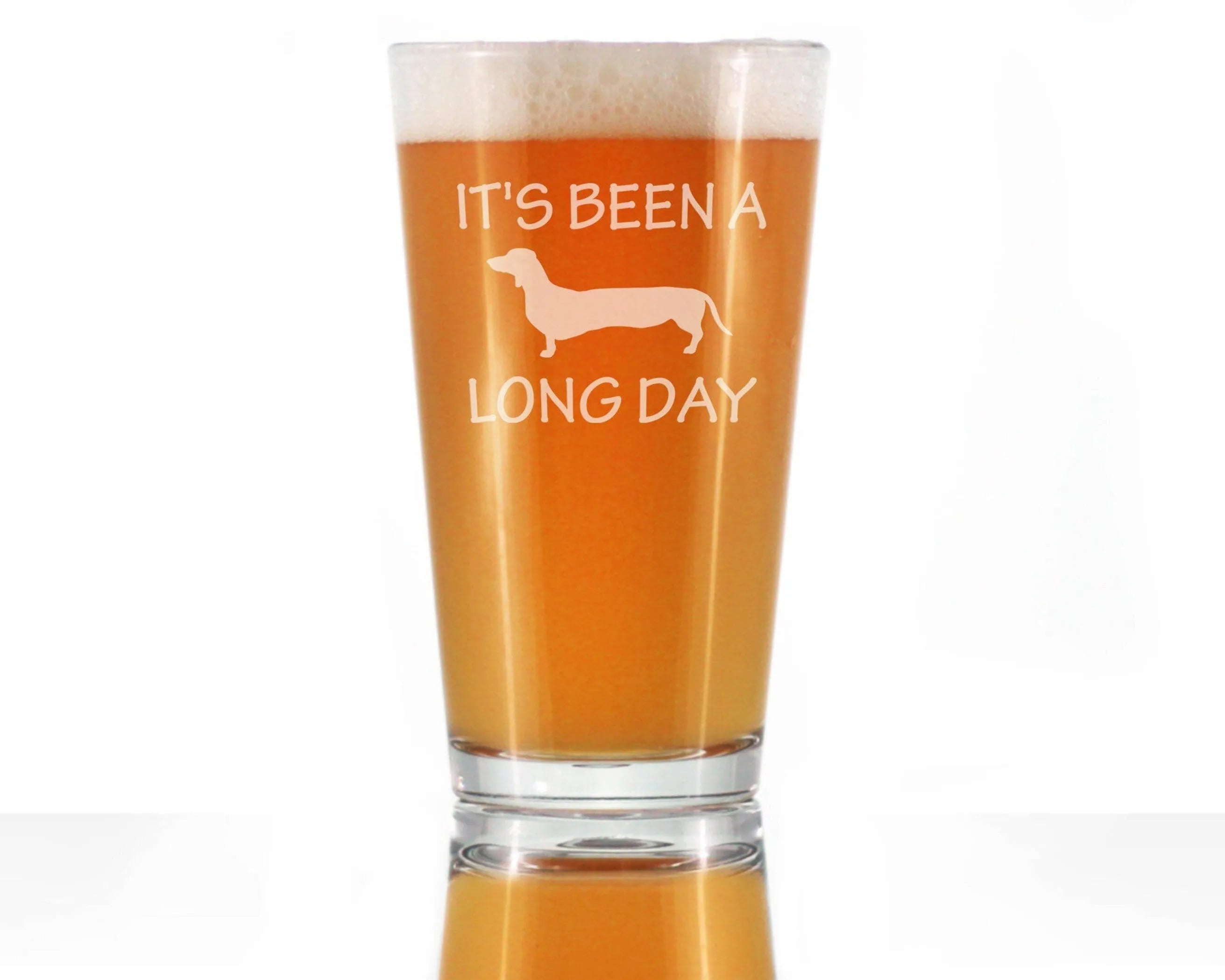 Long Day Dachshund Pint Glass