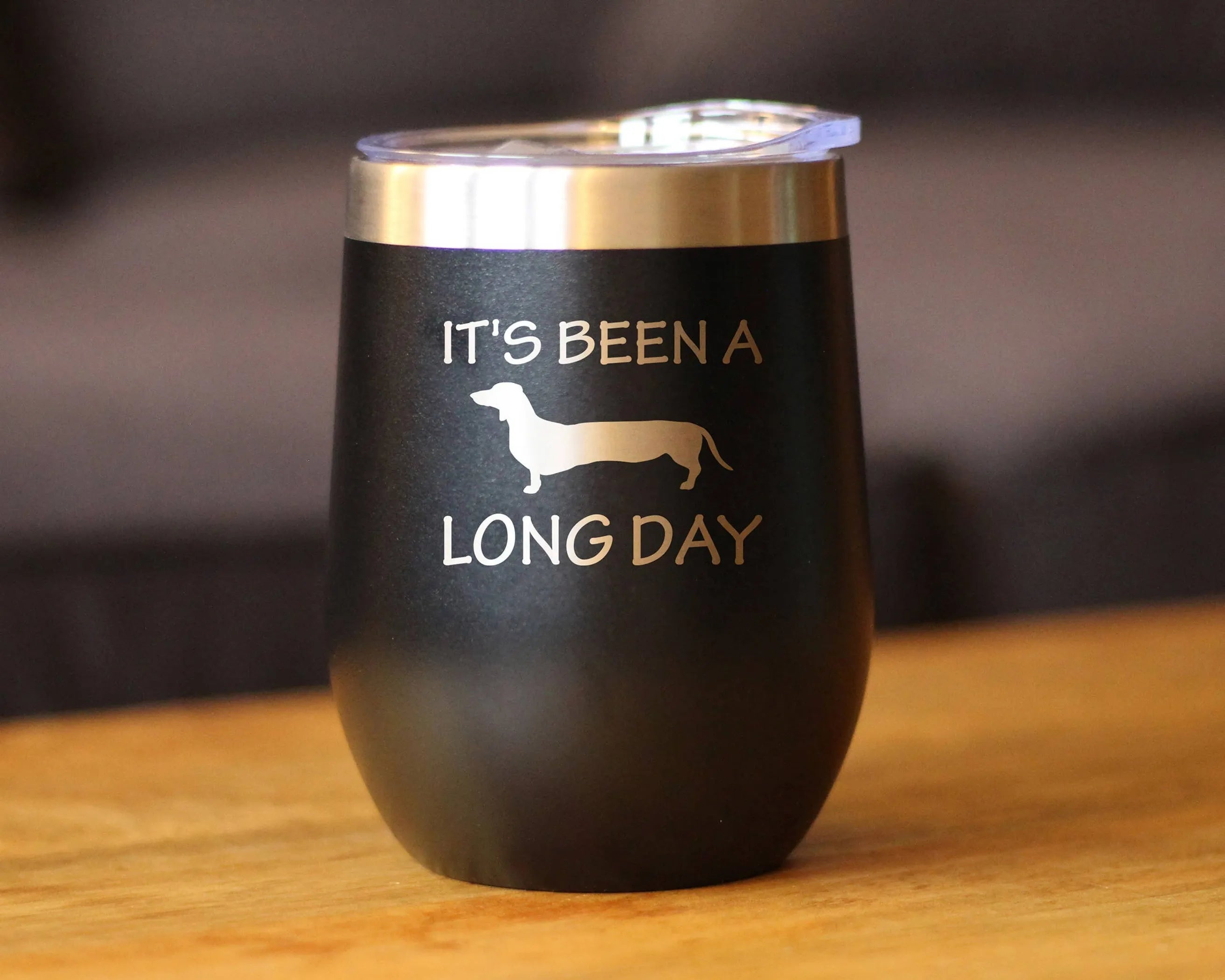 Long Day Dachshund Wine Tumbler
