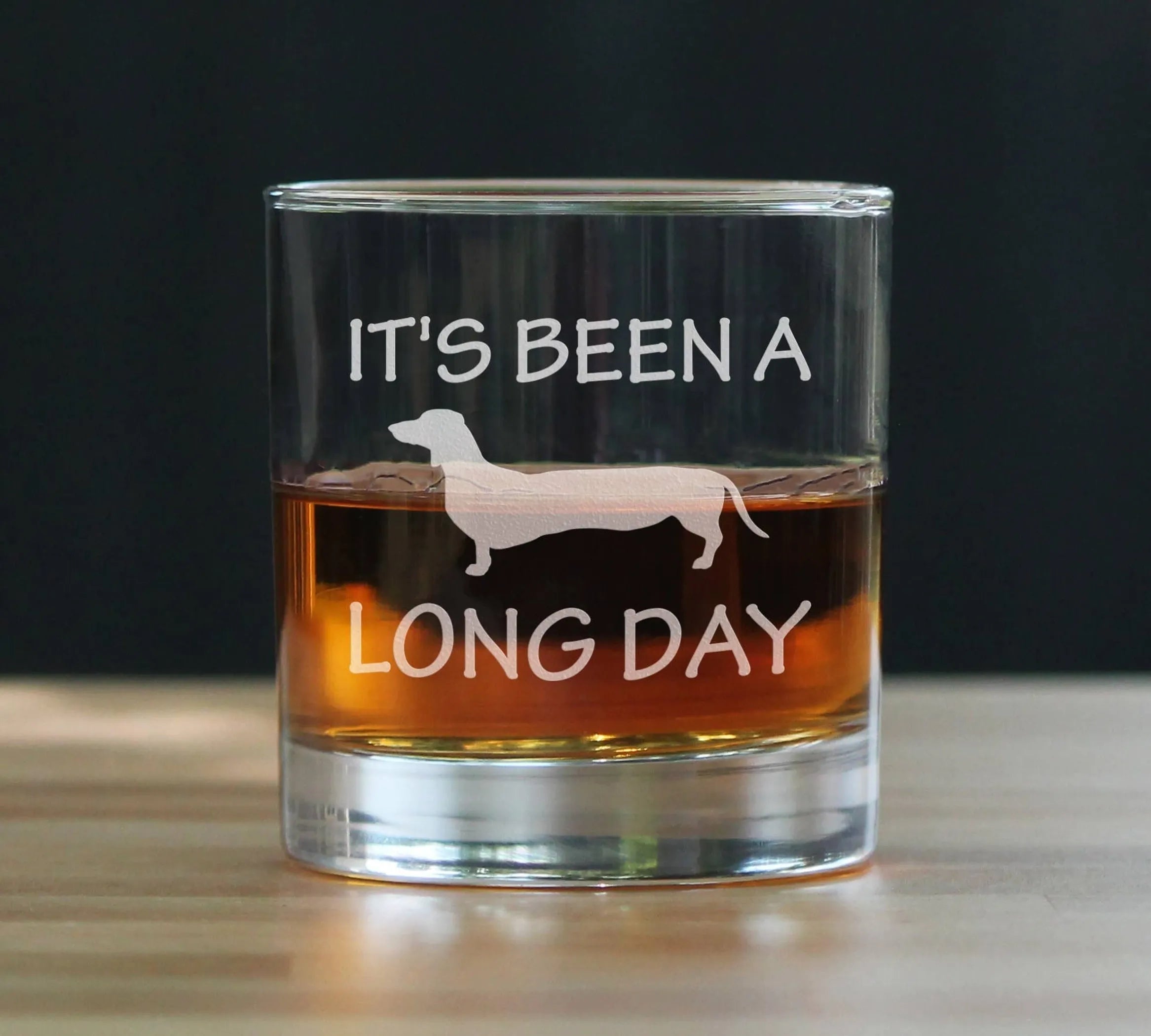 Long Day Dachshund Whiskey Glass