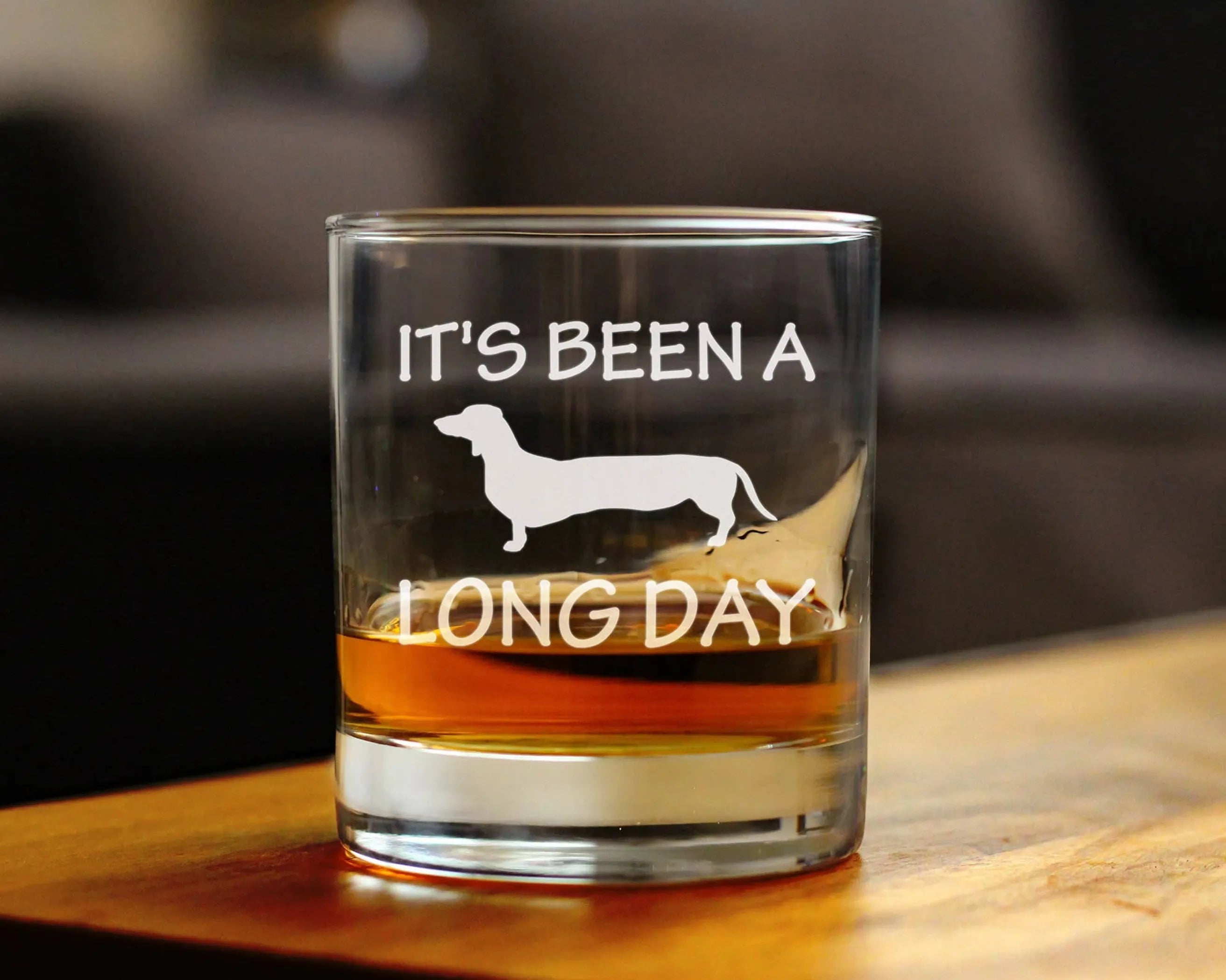 Long Day Dachshund Whiskey Glass