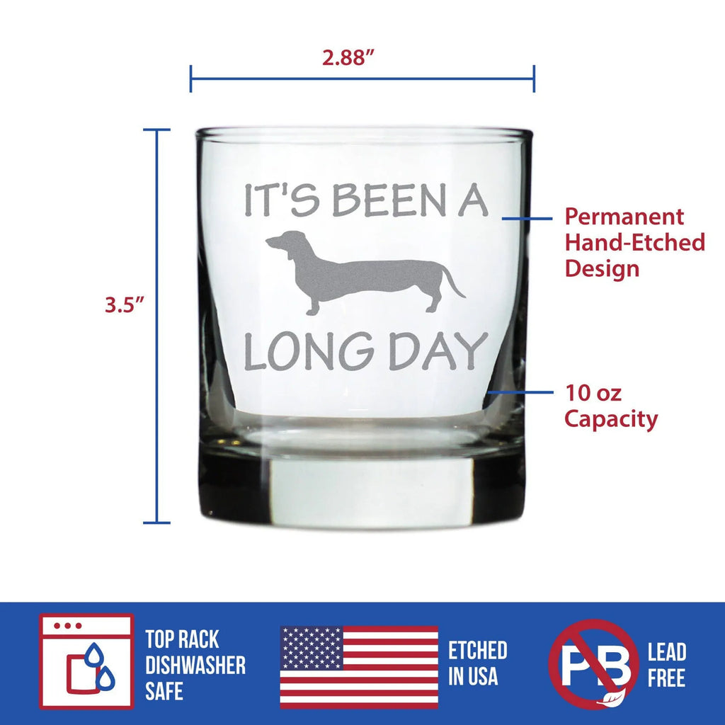 Long Day Dachshund Whiskey Glass