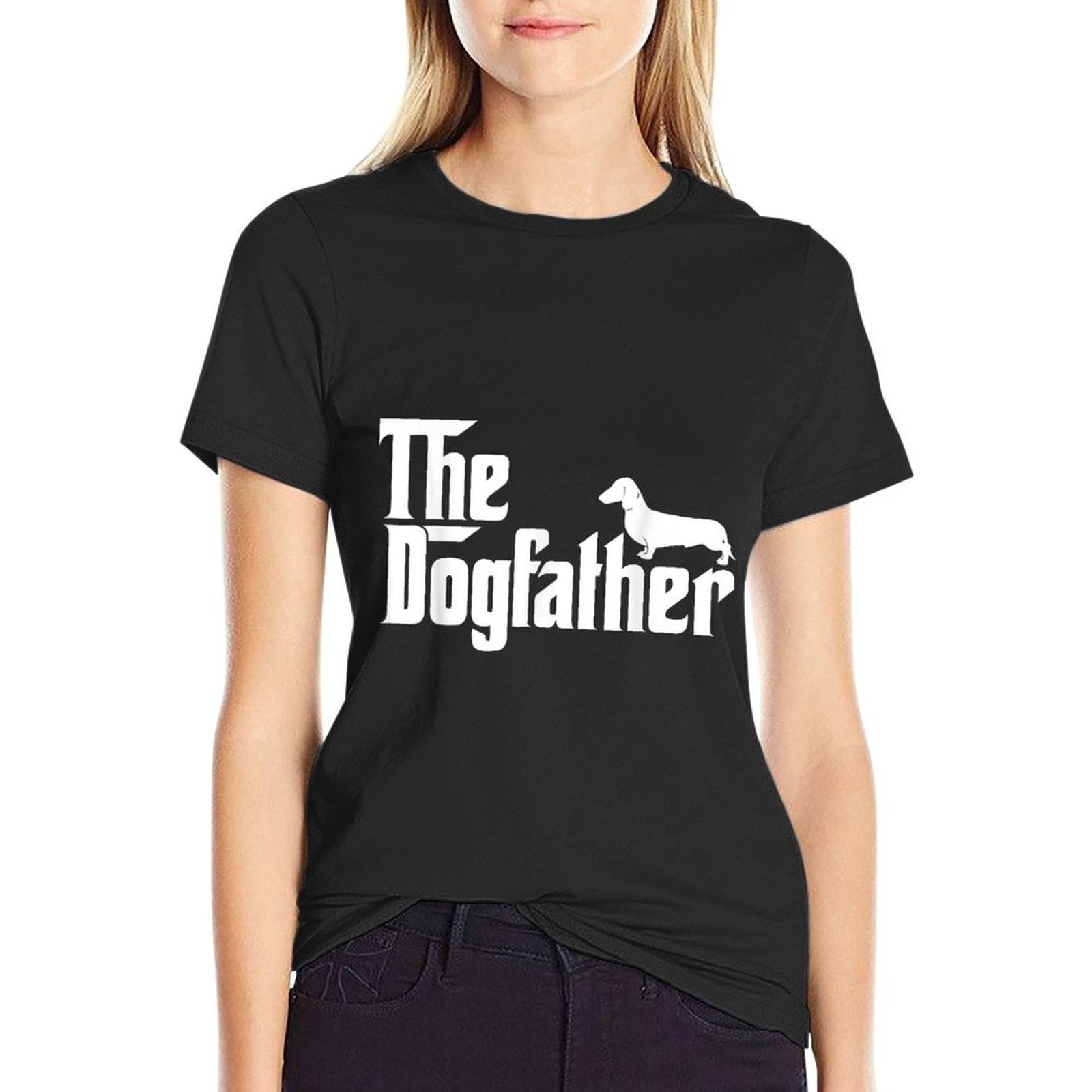 The Dogfather Dachshund Dad T-Shirt