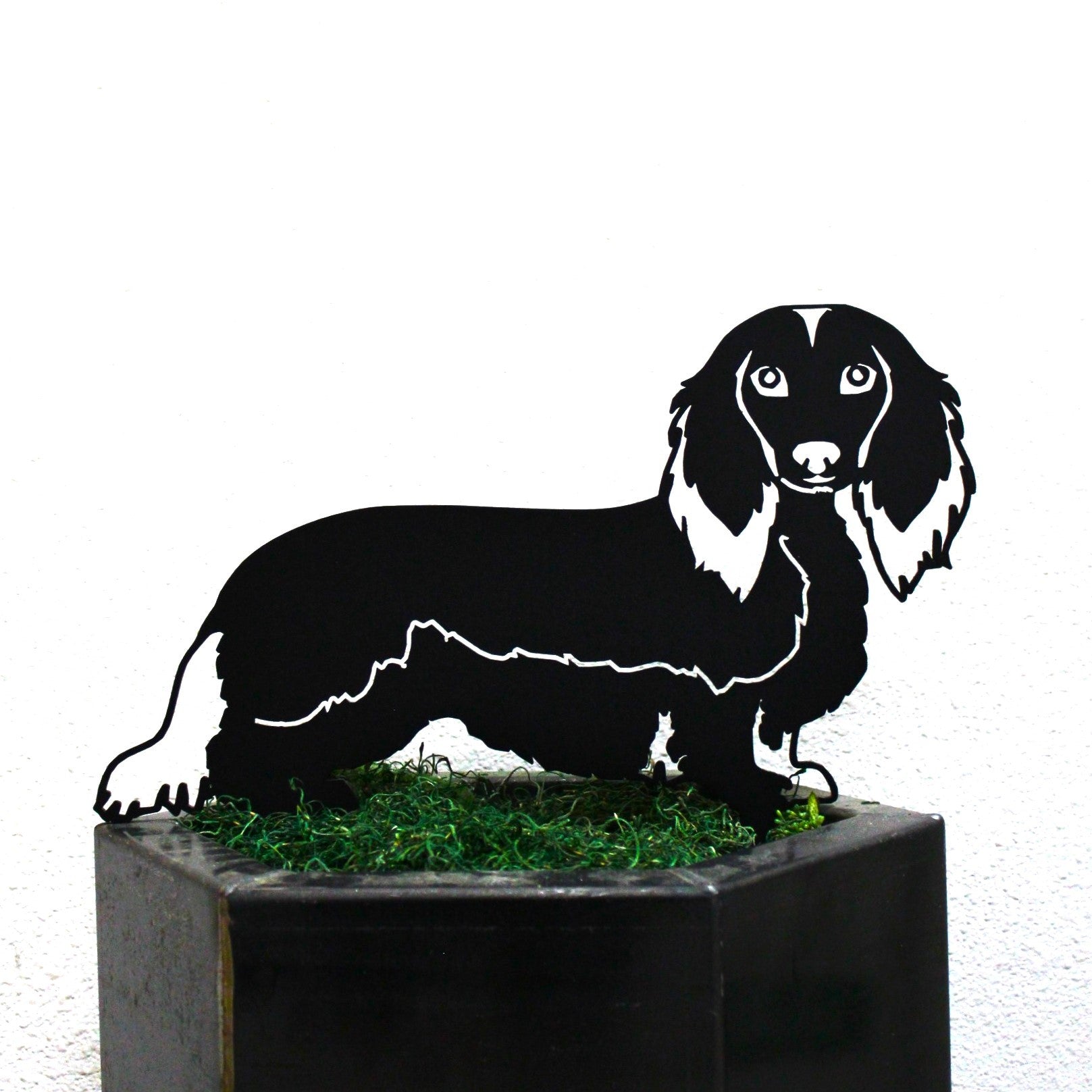 Metal Longhaired Dachshund Silhouette