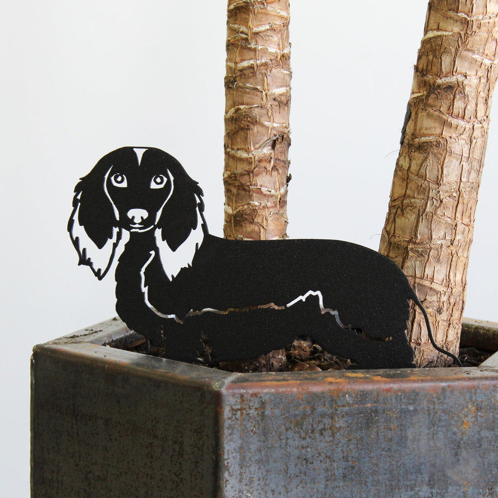 Metal Longhaired Dachshund Silhouette
