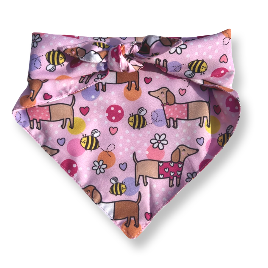 Bee Happy Dachshund Bandana
