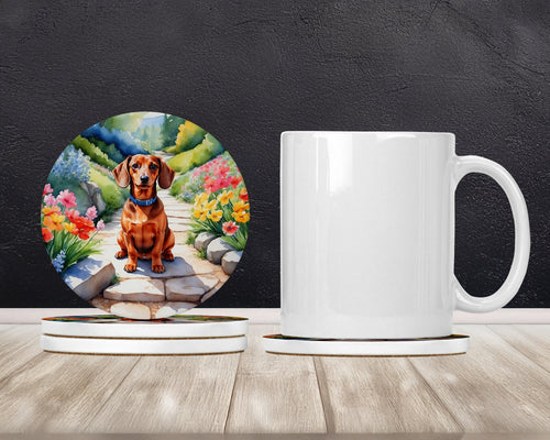 Brown Dachshund Coaster Set