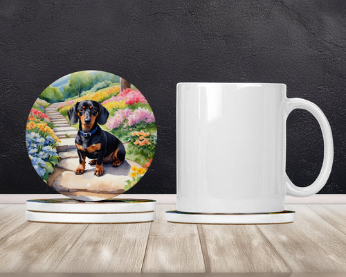 Black Dachshund Coaster Set