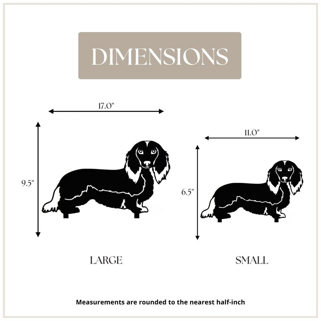 Metal Longhaired Dachshund Silhouette