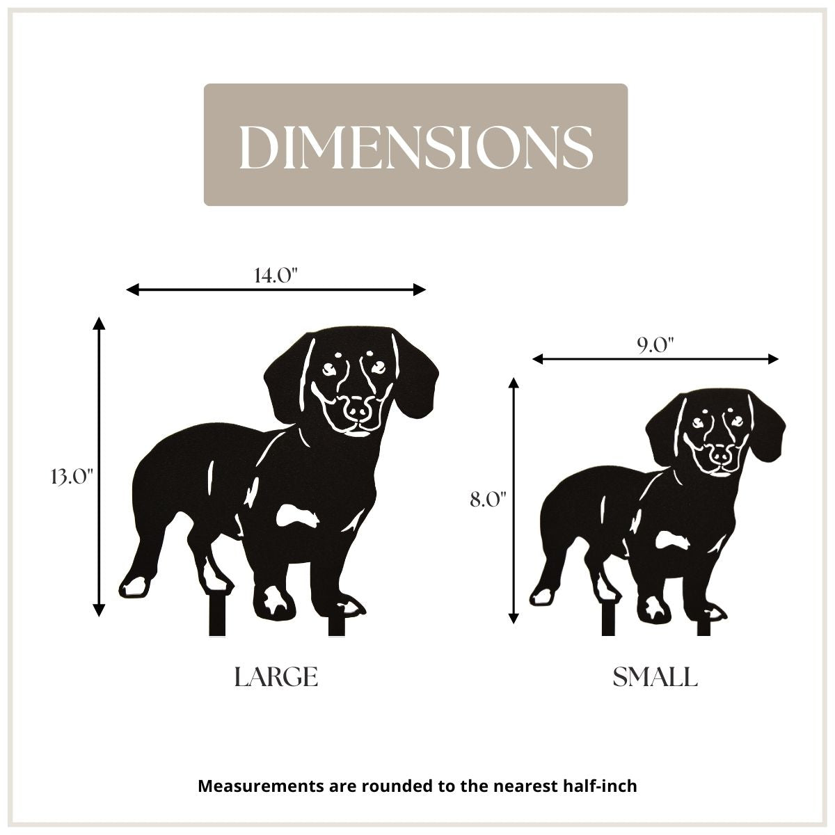 Metal Shorthaired Dachshund Silhouette