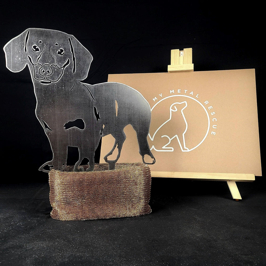 Metal Shorthaired Dachshund Silhouette