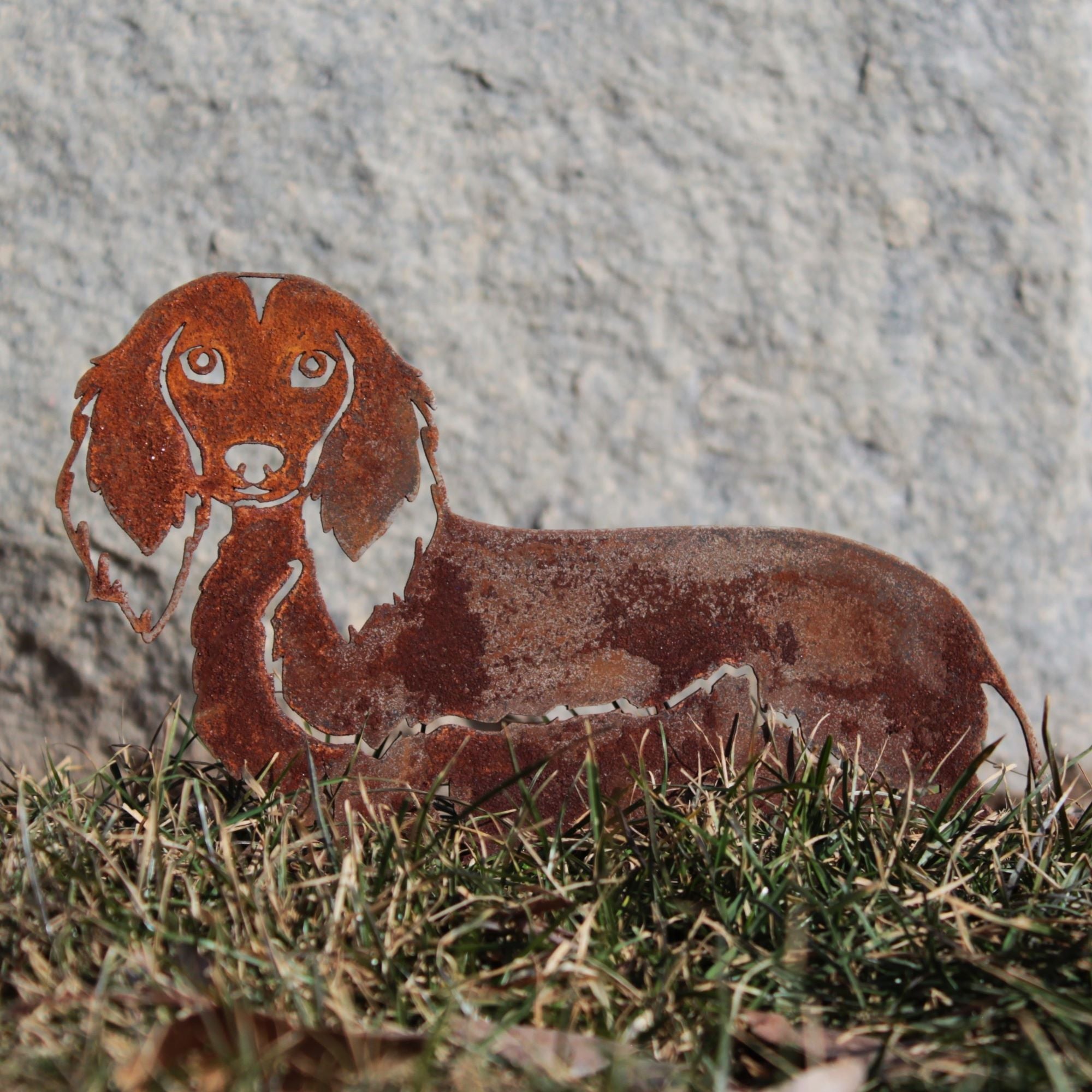 Metal Longhaired Dachshund Silhouette