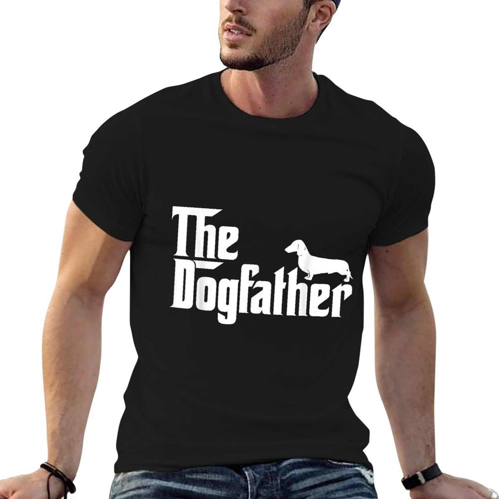 The Dogfather Dachshund Dad T-Shirt